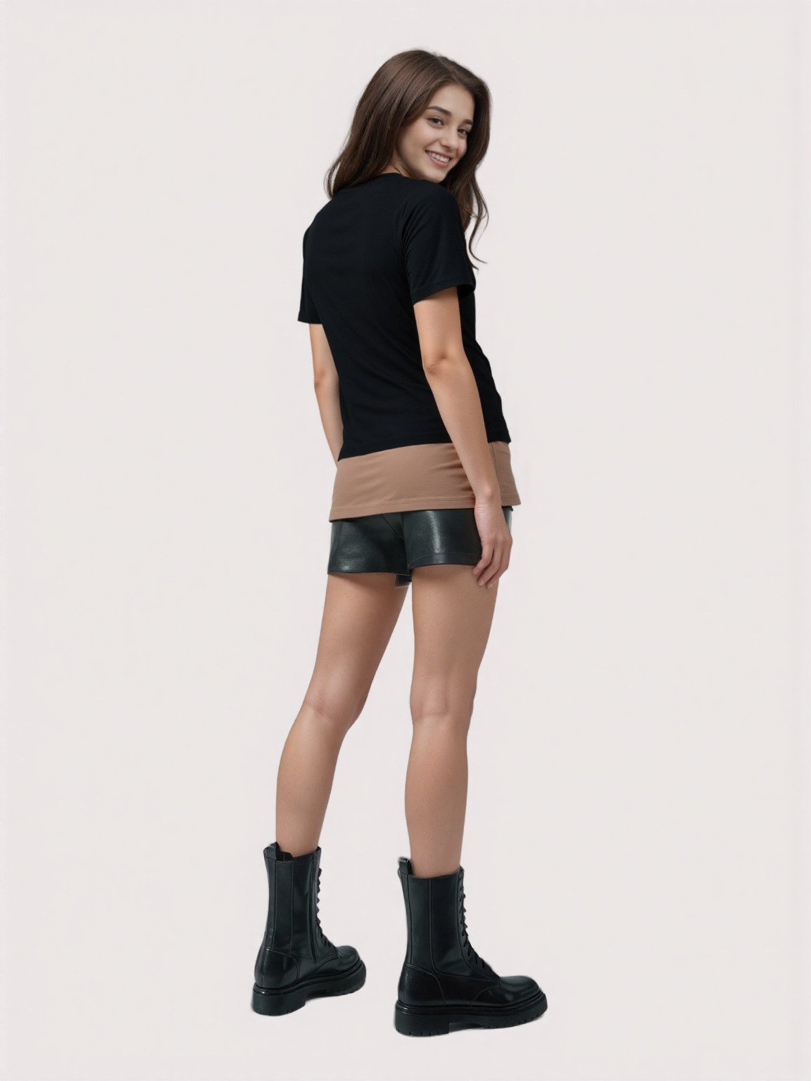 The Undisturb Premium Cotton Crewneck Black T -Shirt 
                            Black